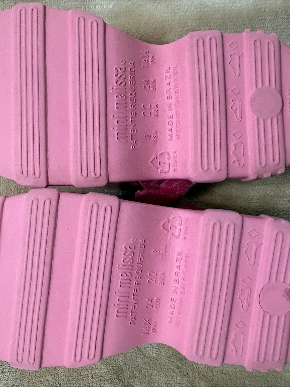 Mini Melissa Ella Pink Toddler Sandals - 8